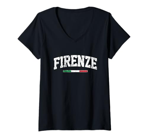 Damen Firenze Urlaub Reise nach Firenze Home Firenze Geschenk Familie T-Shirt mit V-Ausschnitt Damen Firenze Urlaub Reise nach Firenze Home Firenze Geschenk Familie T-Shirt mit V-Ausschnitt von Firenze vacation Trip to Firenze home Firenze