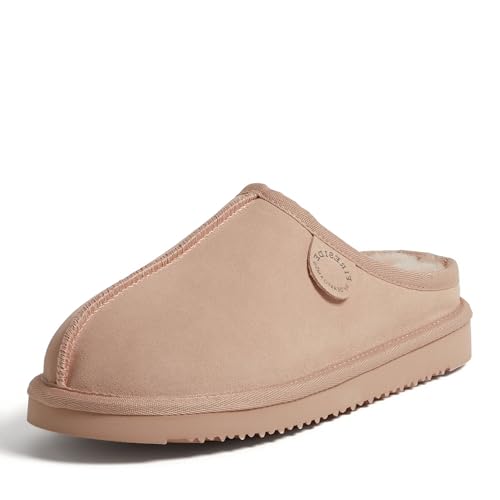 Fireside by Dearfoams Damen Greta Shearling Indoor/Outdoor Clog Slipper, Pfirsichstaub, 42 EU von Fireside by Dearfoams