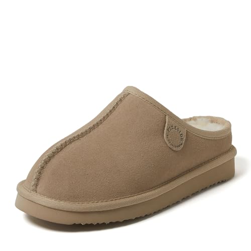 Fireside by Dearfoams Damen Greta Shearling Indoor/Outdoor Clog Slipper, Sand von Fireside by Dearfoams
