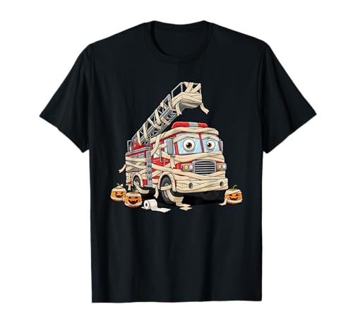 Lustiges Feuerwehrauto Mama Kürbis Halloween Kinder Herren Damen T-Shirt Lustiges Feuerwehrauto Mama Kürbis Halloween Kinder Herren Damen T-Shirt von Firetruck Lovers Cute Halloween Outfits Boy Girl