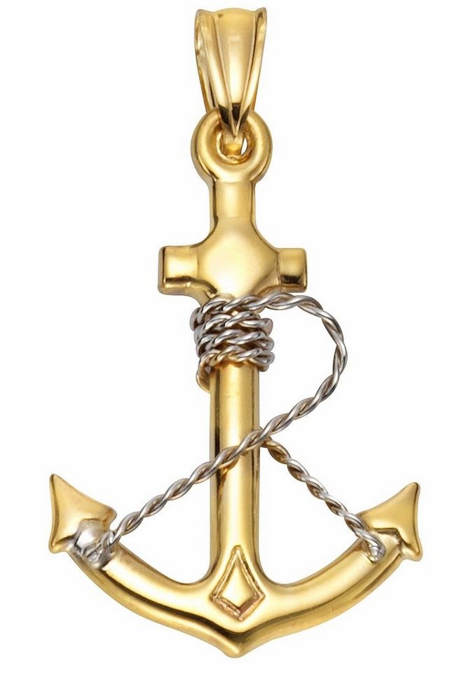 Firetti Ankeranhänger Schmuck Geschenk Gold 375 Halsschmuck Anhänger Halskette "Anker" von Firetti
