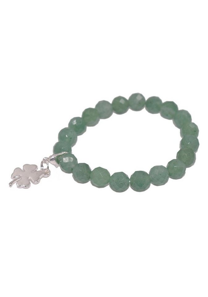 Firetti Charm-Armband Schmuck Geschenk Charm Kleeblatt, Made in Germany - mit Rosenquarz oder Aventurin von Firetti