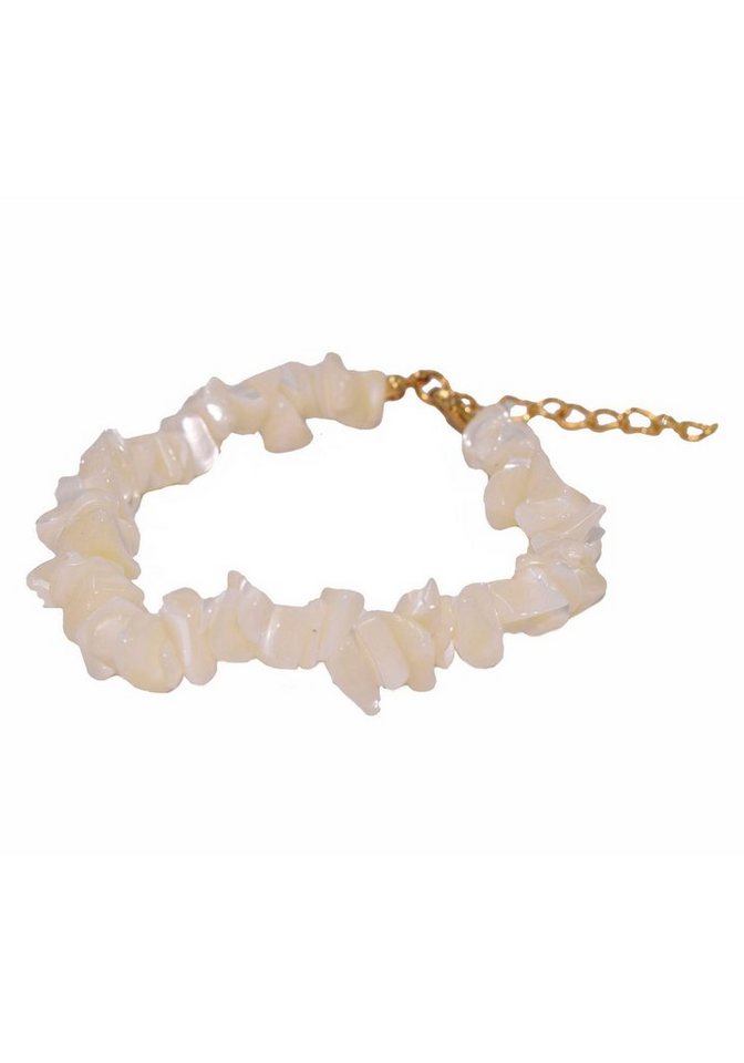Firetti Armband Schmuck Geschenk Armschmuck Armkette Edelstein Farbstein Perlmutt, Made in Germany - mit Perlmutt von Firetti