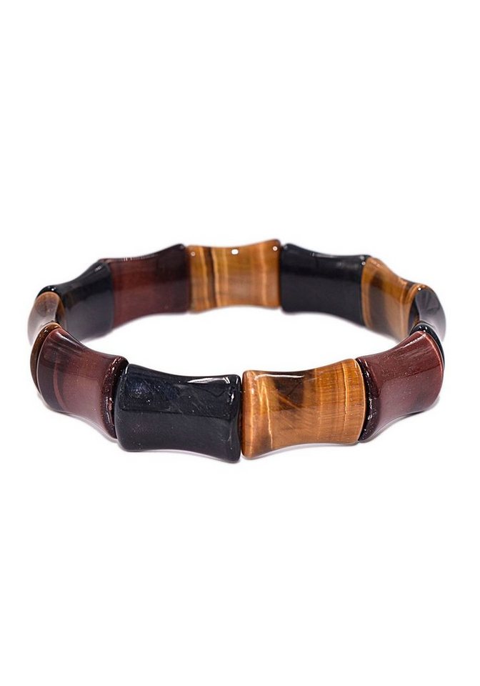 Firetti Armband Schmuck Geschenk Armschmuck Armkette Edelstein Farbstein Tigerauge, Made in Germany - mit Tigerauge von Firetti