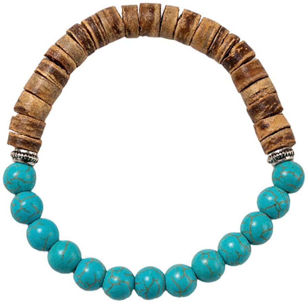 Firetti Armband Schmuck Geschenk Armschmuck Armkette Edelstein Perlen, Made in Germany - mit Türkis-Imitat, Kokosnuss Firetti Armband Schmuck Geschenk Armschmuck Armkette Edelstein Perlen, Made in Germany - mit Türkis-Imitat, Kokosnuss von Firetti