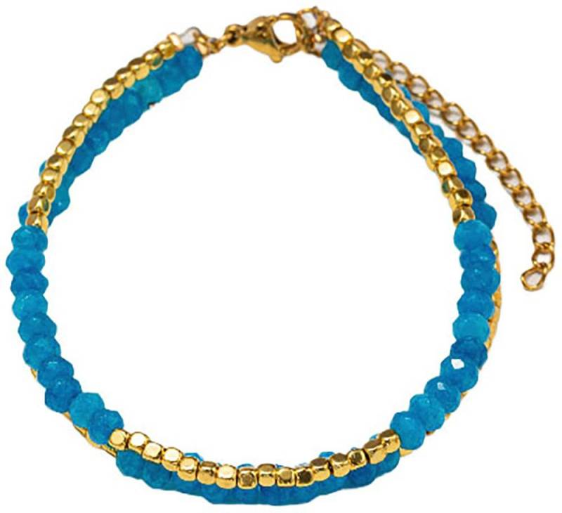 Firetti Armband Schmuck Geschenk Edelstahl Armschmuck Armkette Edelstein, Made in Germany - mit Hämatit, Jade von Firetti