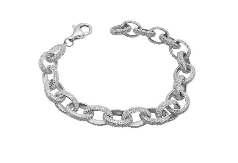 Firetti Armband Schmuck Geschenk Silber 925 Armschmuck Armkette Ankerkette, mit Zirkonia (synth) von Firetti