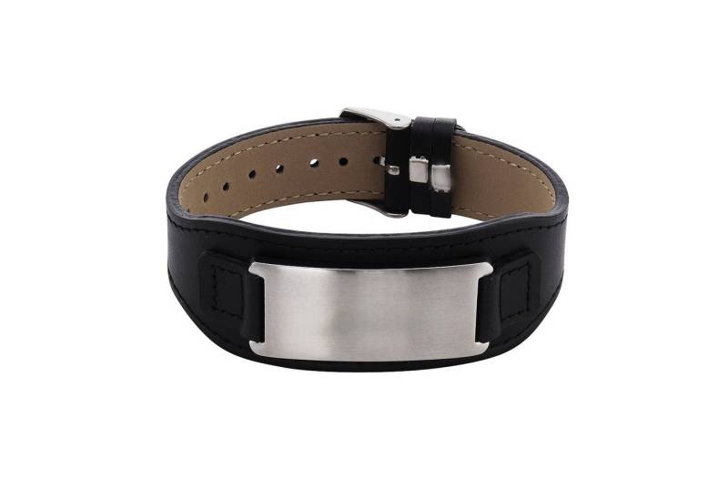 Firetti Armband Schmuck Geschenk Lederarmband mit ID-Platte verstellbar von Firetti
