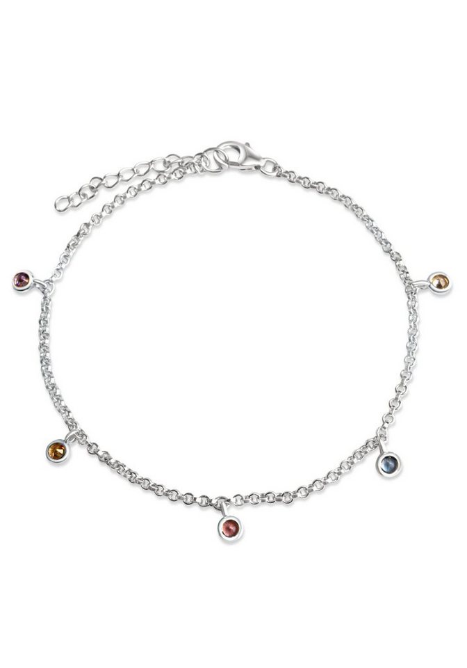 Firetti Armband Schmuck Geschenk Silber 925 Armschmuck Erbskette Regenbogen, mit Zirkonia (synth) von Firetti