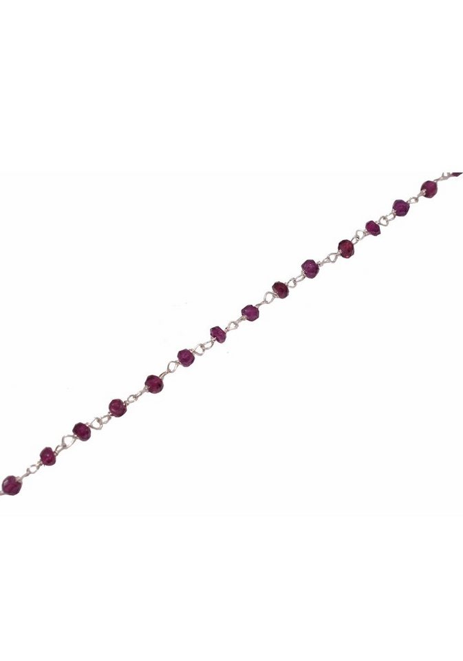 Firetti Kette ohne Anhänger Schmuck Geschenk Silber 925 Halsschmuck Halskette Edelstein, Made in Germany - mit Rubin, Labradorit oder Pyrit von Firetti