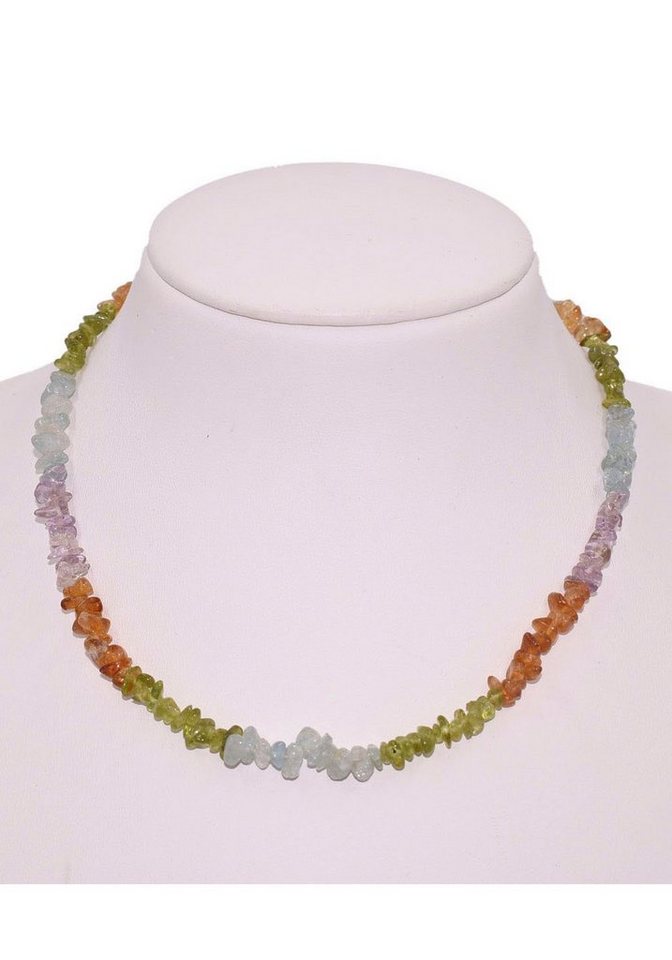 Firetti Collier Schmuck Geschenk Halsschmuck Halskette Edelstein Farbstein Peridot, Made in Germany - mit Peridot, Aquamarin, Citrin, Amethyst von Firetti