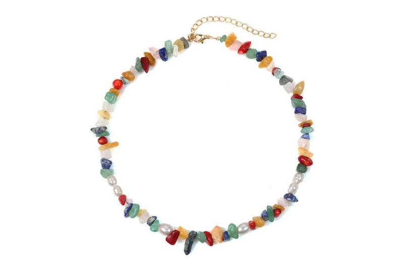 Firetti Collier Schmuck Geschenk Colorful gemstone chips, mit Achat - mit Kunststoffperle von Firetti
