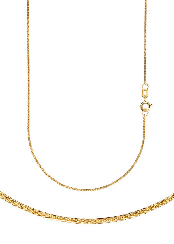 Firetti Collierkettchen Schmuck Geschenk Gold 333 o. 585 Halskette Fuchsschwanzkette dreifach, Made in Germany von Firetti