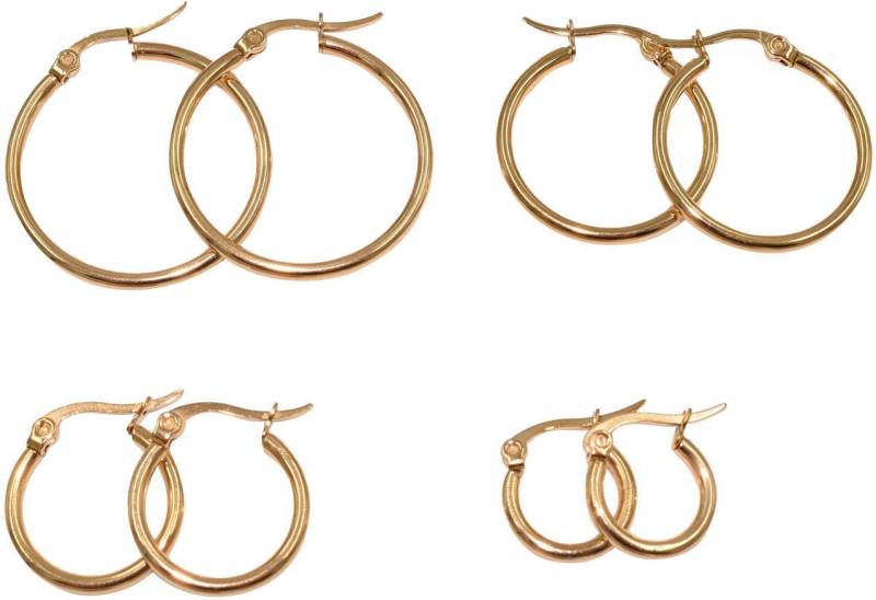 Firetti Creolen-Set Multipack Schmuck Geschenk Ohrschmuck Ohrringe (Set, 8-tlg), Made in Germany von Firetti