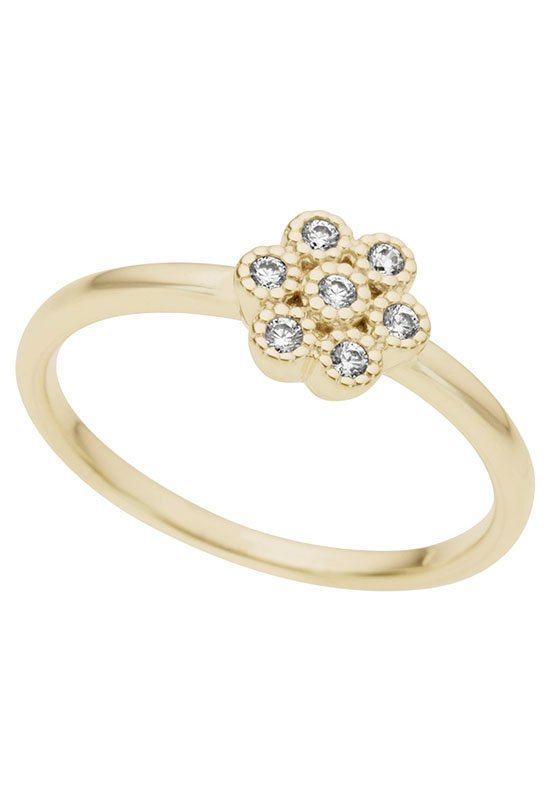 Firetti Diamantring Schmuck Geschenk Gold 333 Damenring Goldring Diamant Blume, mit Brillanten von Firetti