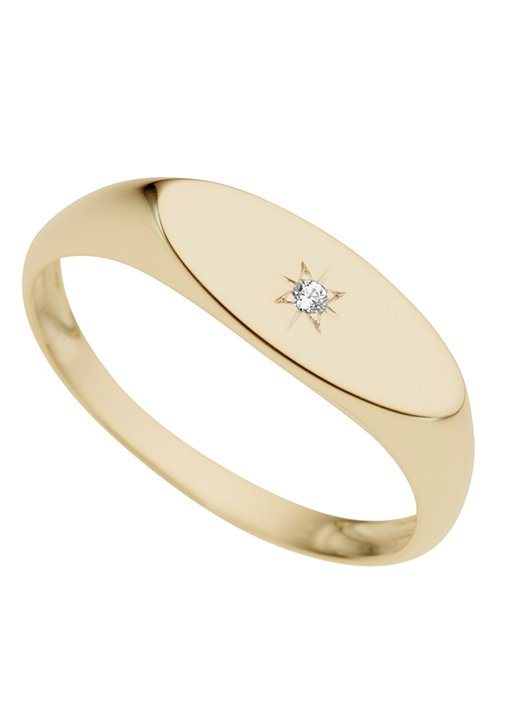 Firetti Diamantring Schmuck Geschenk Gold 333 Damenring Goldring Siegelring Diamant, mit Brillant von Firetti
