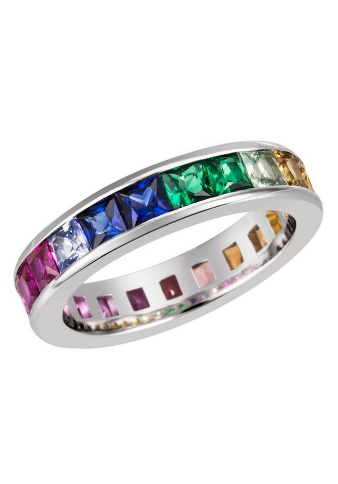 Firetti Fingerring Schmuck Geschenk Silber 925 Silberring Regenbogen, mit Zirkonia (synth) von Firetti