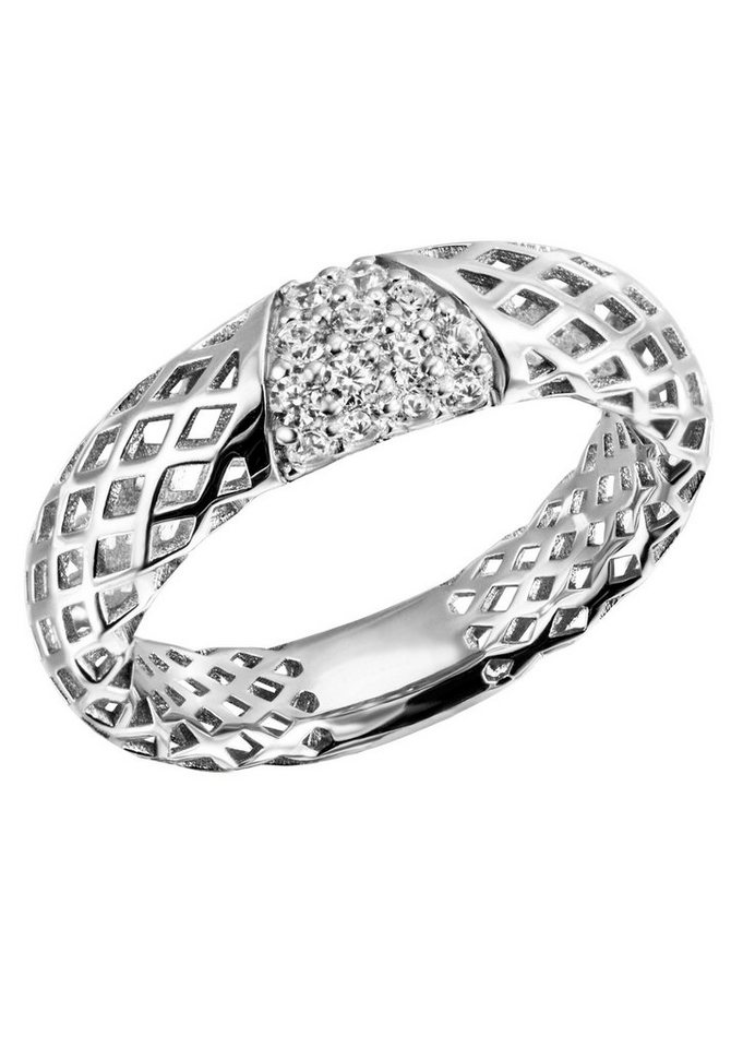 Firetti Fingerring Schmuck Geschenk Silber 925 Silberring Silberring glitzernd, mit Zirkonia (synth) von Firetti