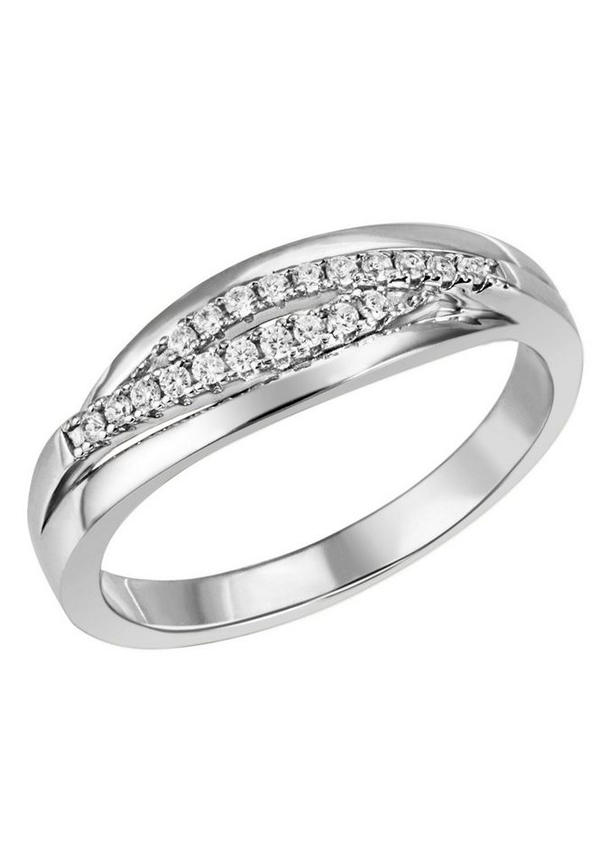 Firetti Fingerring Schmuck Geschenk Silber 925 Silberring Ring glitzernd, mit Zirkonia (synth) von Firetti