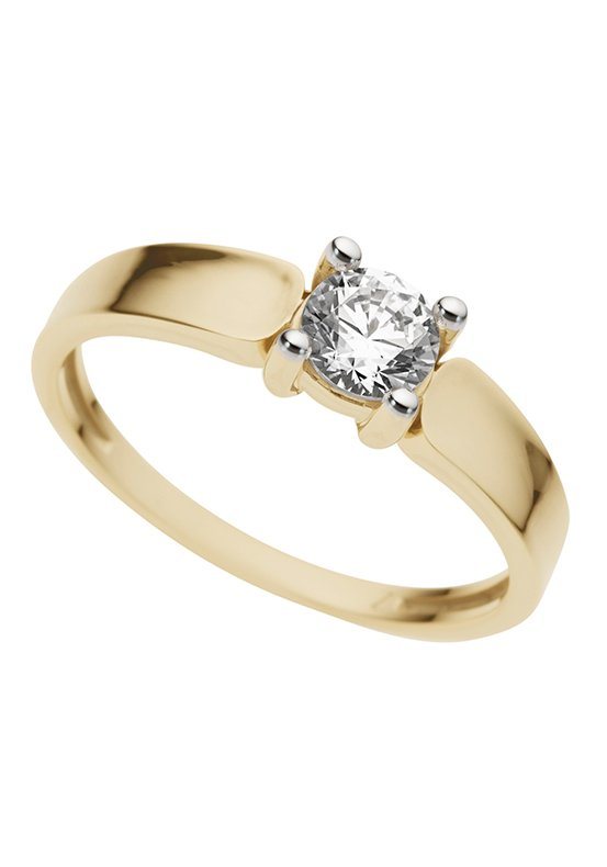 Firetti Fingerring Schmuck Geschenk Gold 333 Damenring Verlobungsring Goldring Solitär, mit Zirkonia (synth) von Firetti