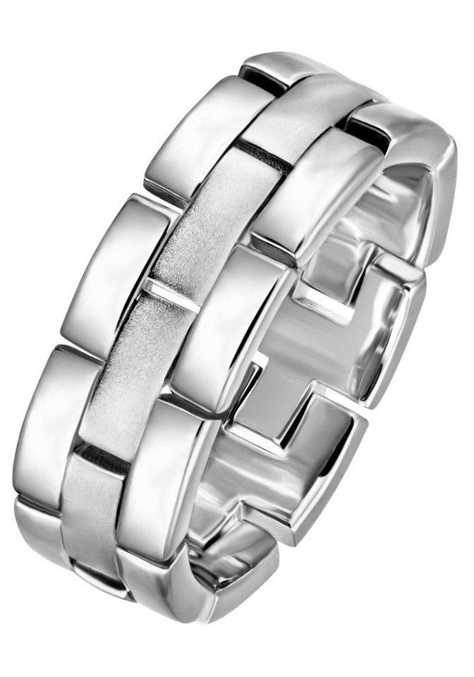 Firetti Fingerring Schmuck Geschenk Silber 925 Silberring Kettengliederung, wahlweise mit oder ohne Zirkonia (synth) von Firetti