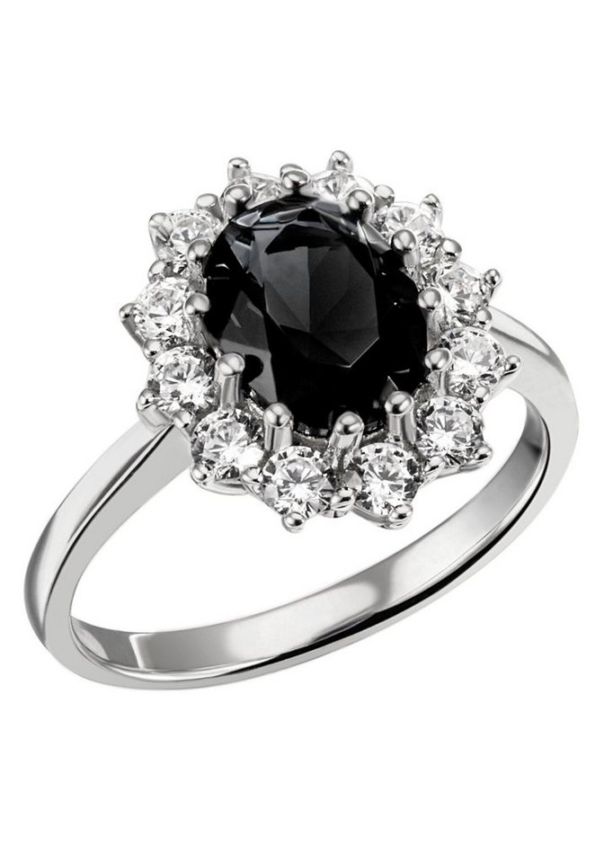 Firetti Fingerring Schmuck Geschenk Silber 925 Damenring Lady D Diana Royal, mit Zirkonia (synth), Glasstein von Firetti