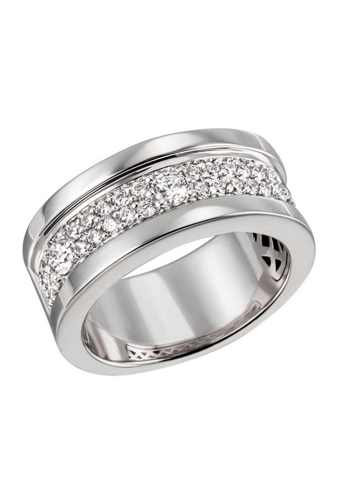 Firetti Fingerring Schmuck Geschenk Silber 925 Silberring Rondell, mit Zirkonia (synth) von Firetti