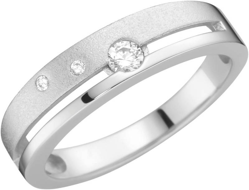 Firetti Fingerring Schmuck Geschenk Damenring Ring matt glanz, mit Zirkonia (synth) von Firetti