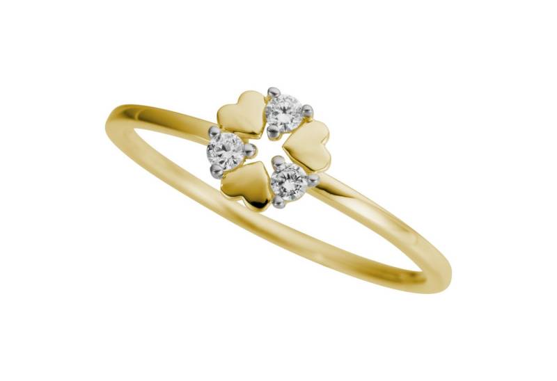 Firetti Fingerring Schmuck Geschenk Gold 333 Damenring Goldring Kreis Herz, mit Brillanten von Firetti