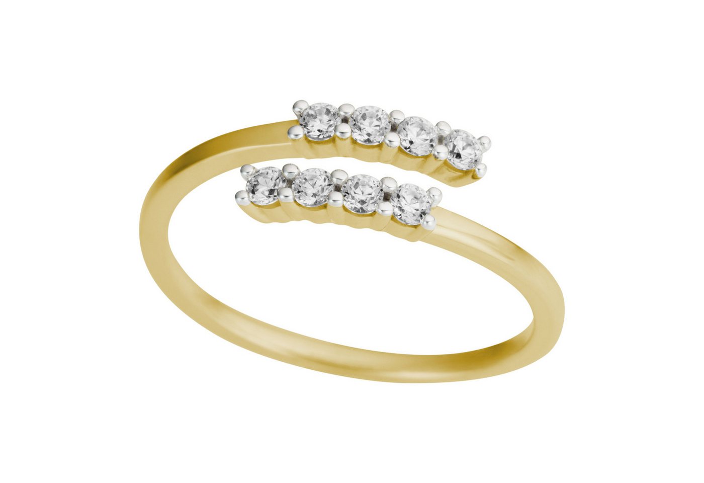 Firetti Fingerring Schmuck Geschenk Gold 375 Damenring Goldring Fantasie, mit Zirkonia (synth) von Firetti