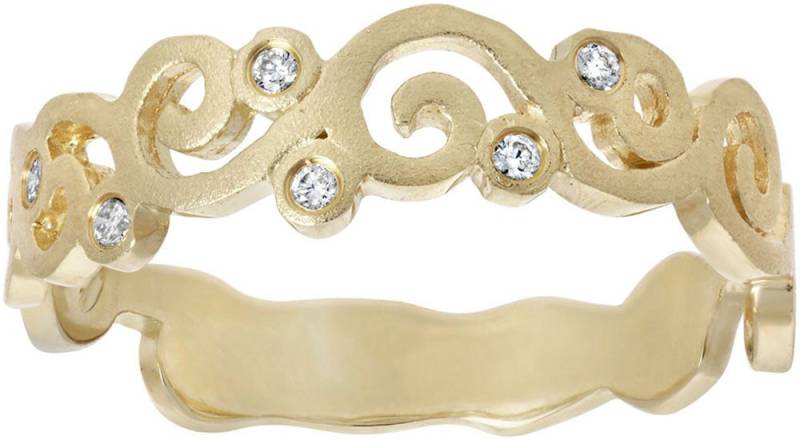 Firetti Fingerring Schmuck Geschenk Gold 585 Damenring Goldring Ranke, mit Brillanten von Firetti