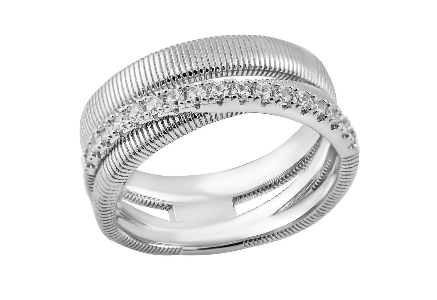 Firetti Fingerring Schmuck Geschenk Silber 925 Damenring Ring, mit Zirkonia (synth) von Firetti