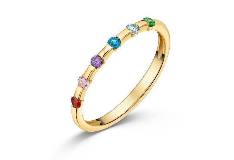 Firetti Fingerring Schmuck Geschenk Silber 925 Damenring Ring Regenbogen, mit Zirkonia (synth) von Firetti