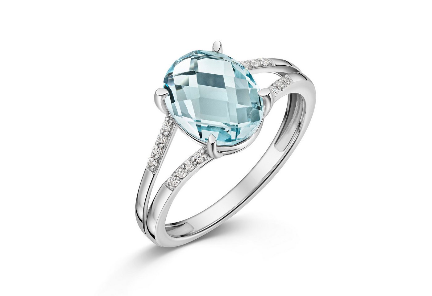 Firetti Fingerring Schmuck Geschenk Silber 925 Damenring Ring ovale Form, mit Zirkonia (synth), Glasstein von Firetti