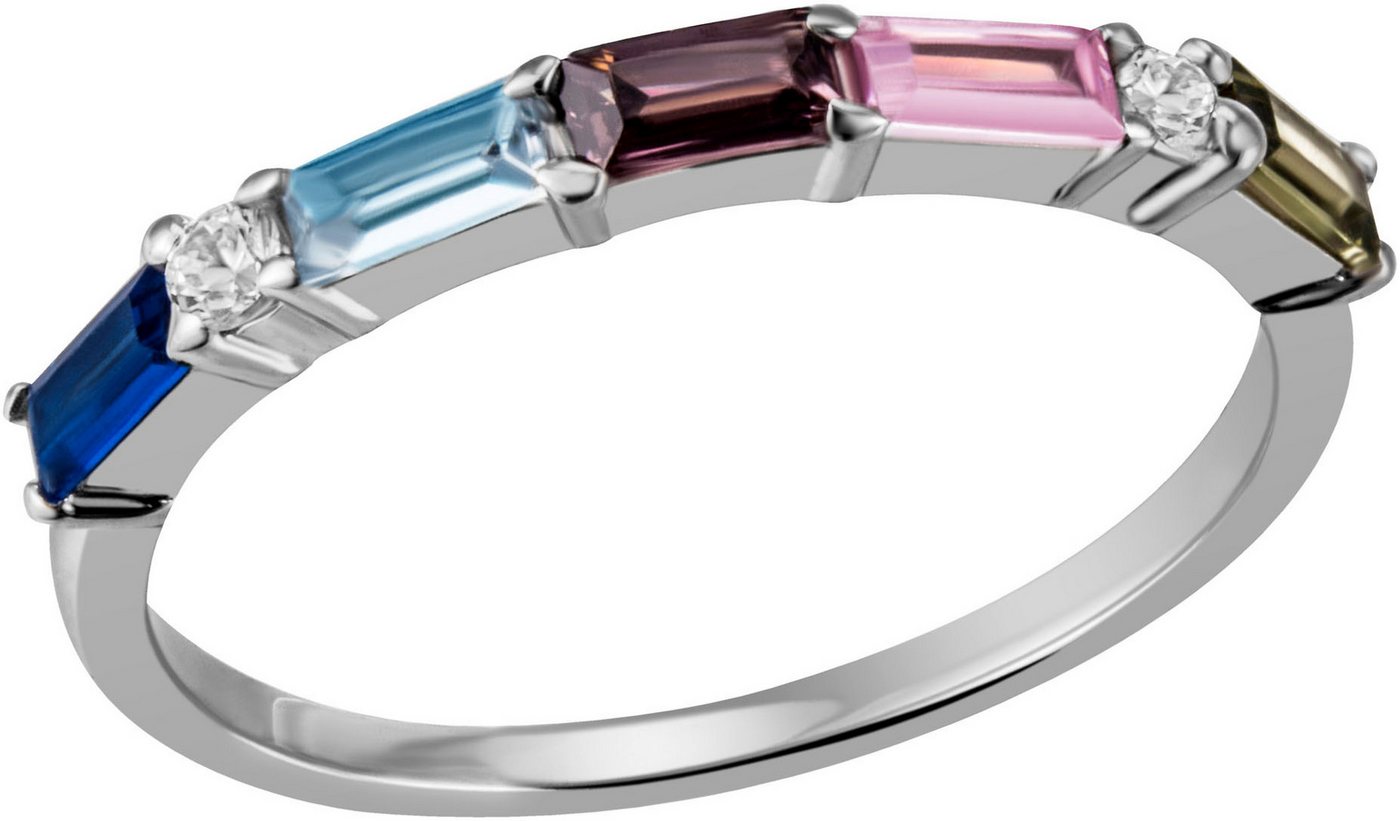 Firetti Fingerring Schmuck Geschenk Silber 925 Silberring Ring Regenbogen, mit Zirkonia (synth) von Firetti