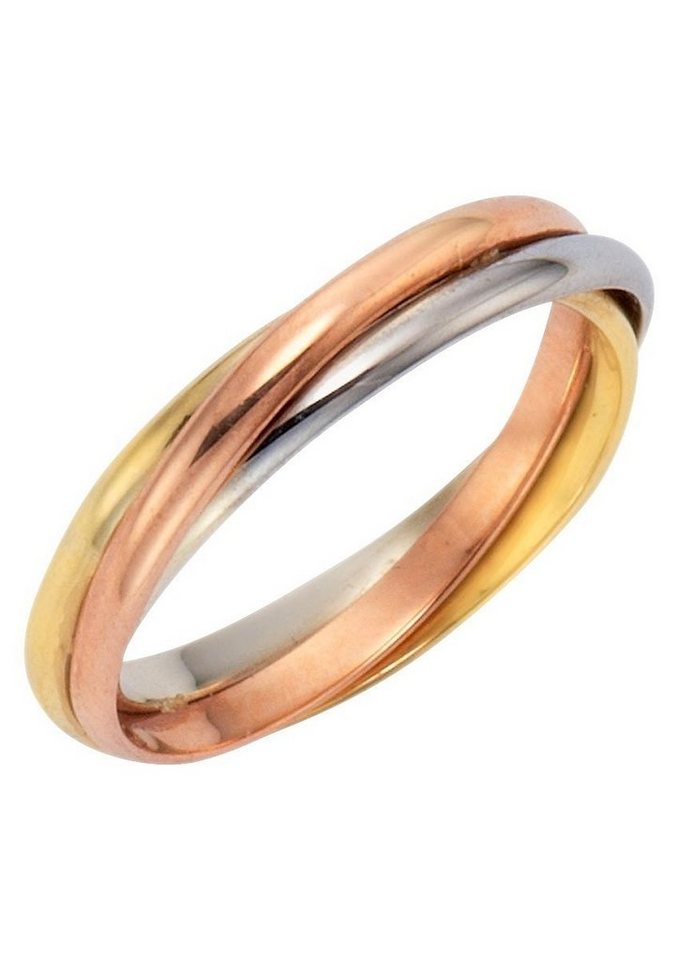 Firetti Fingerring Schmuck Geschenk Gold 333 Damenring Goldring tricolor von Firetti