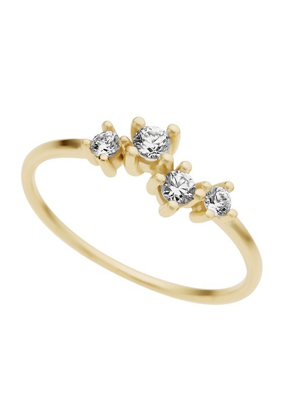 Firetti Fingerring Schmuck Geschenk Gold 333 Damenring Verlobungsring Goldring Solitär, mit Zirkonia (synth) von Firetti