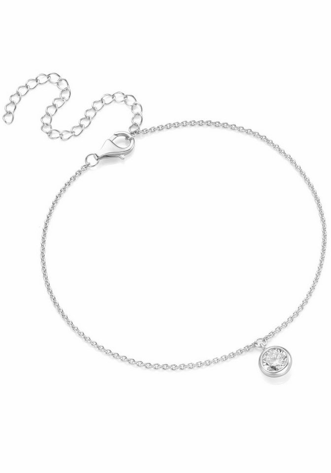 Firetti Fußkette Schmuck Geschenk Silber 925 Körperschmuck Ankerkette, mit Zirkonia (synth) von Firetti