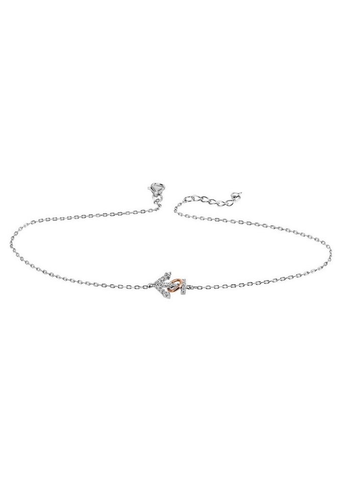 Firetti Fußkette Schmuck Geschenk Silber 925 Körperschmuck Ankerkette, mit Zirkonia (synth) Firetti Fußkette Schmuck Geschenk Silber 925 Körperschmuck Ankerkette, mit Zirkonia (synth) von Firetti