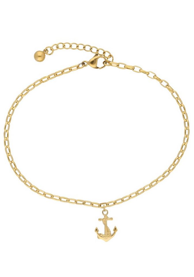 Firetti Fußkette Schmuck Geschenk Körperschmuck maritim Anker+Seil, Ankerkette von Firetti