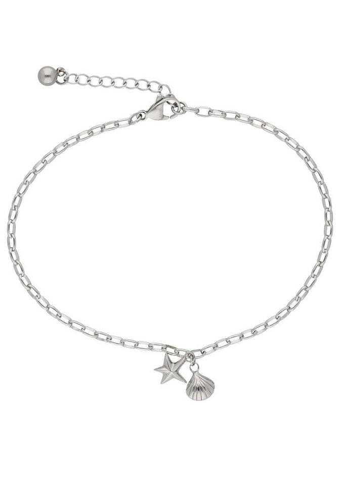 Firetti Fußkette Schmuck Geschenk Körperschmuck Maritim Seestern+Muschel Ankerkette von Firetti