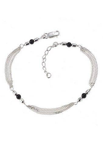 Firetti Fußkette Schmuck Geschenk Silber 925 Körperschmuck Panzerkette Kristalle, mit Kristallstein von Firetti