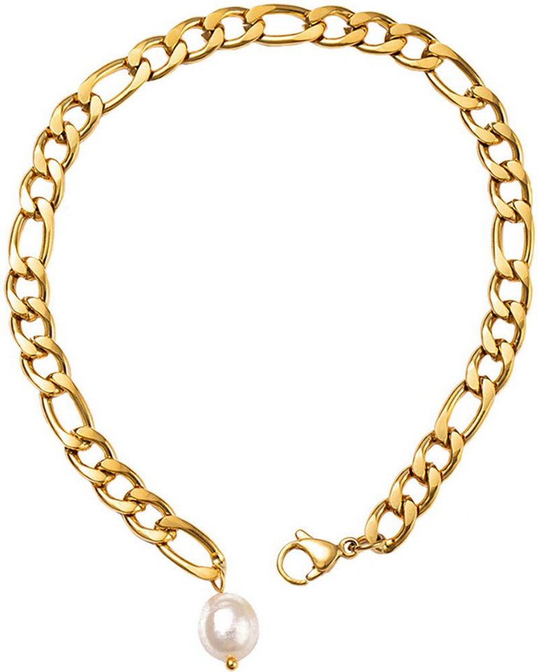 Firetti Fußkette mit Anhänger Schmuck Geschenk Körperschmuck, mit Süßwasserzuchtperle von Firetti