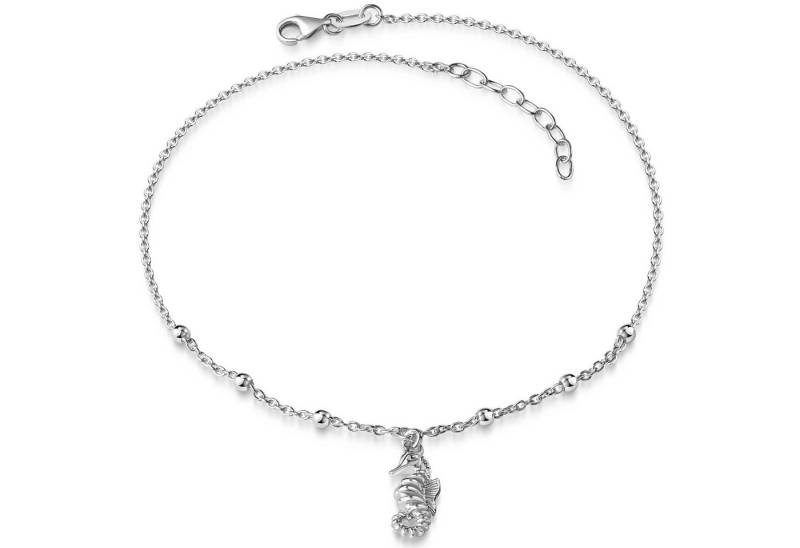 Firetti Fußkette mit Anhänger Schmuck Geschenk Silber 925 Körperschmuck Kugeln Seepferdchen, Made in Germany von Firetti