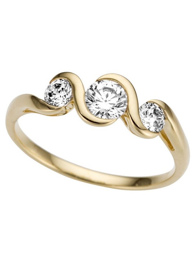 Firetti Goldring Schmuck Geschenk Gold 333 Doppelte Unendlichkeit, mit Zirkonia (synth) von Firetti