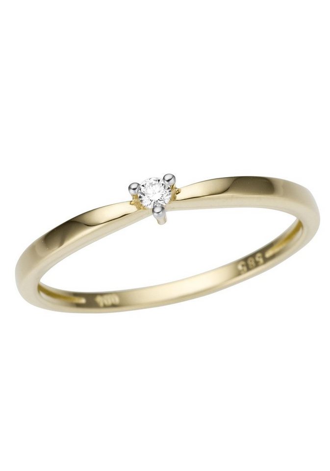 Firetti Goldring Schmuck Geschenk Gold 333 massiv, Made in Germany - mit Brillant von Firetti