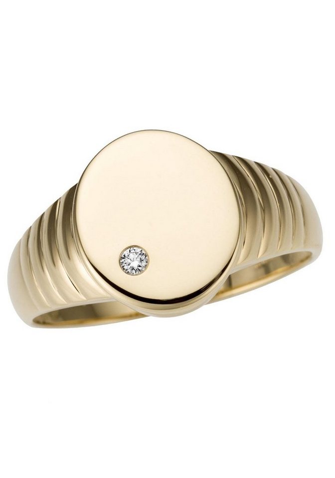 Firetti Goldring Schmuck Geschenk Gold 333 Herrenring Goldring Siegelring, mit Brillant Firetti Goldring Schmuck Geschenk Gold 333 Herrenring Goldring Siegelring, mit Brillant von Firetti