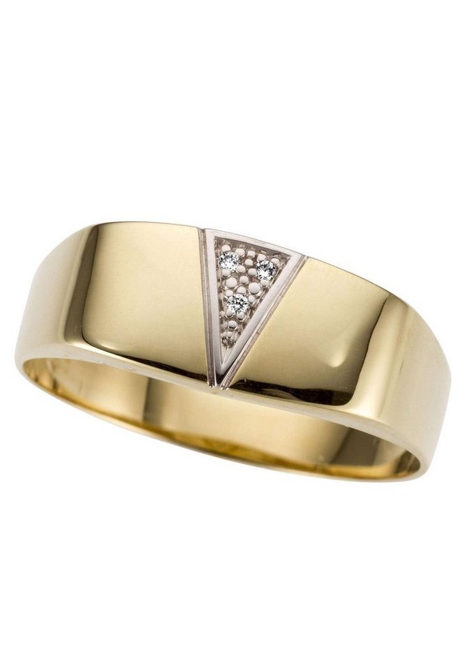 Firetti Goldring Schmuck Geschenk Gold 333 Herrenring Goldring Siegelring, mit Brillanten von Firetti