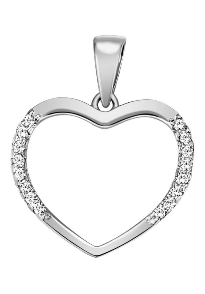 Firetti Kettenanhänger Schmuck Geschenk Silber 925 Halsschmuck Anhänger Herz LIEBE", mit Zirkonia (synth)" von Firetti