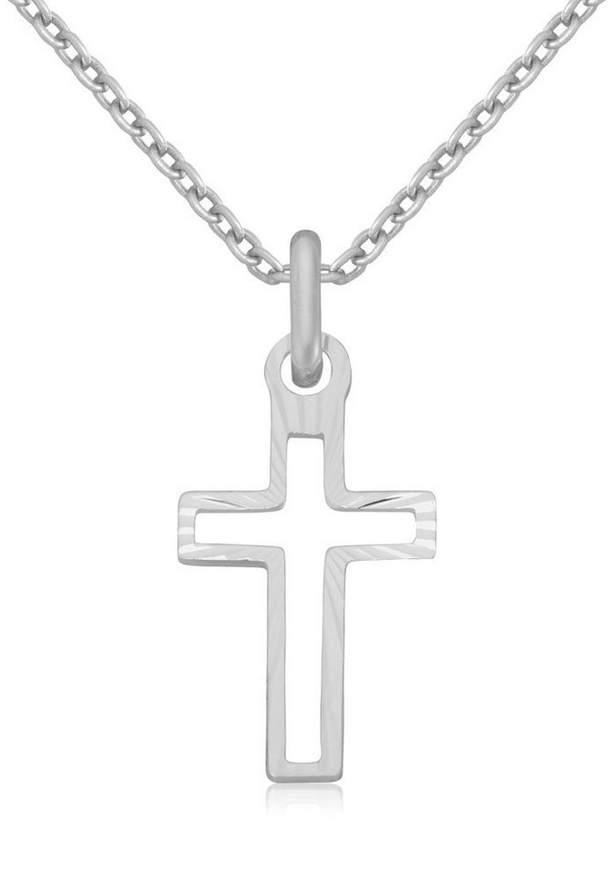 Firetti Kette mit Anhänger Schmuck Geschenk Silber 925 Halsschmuck Halskette Ankerkette Kreuz von Firetti